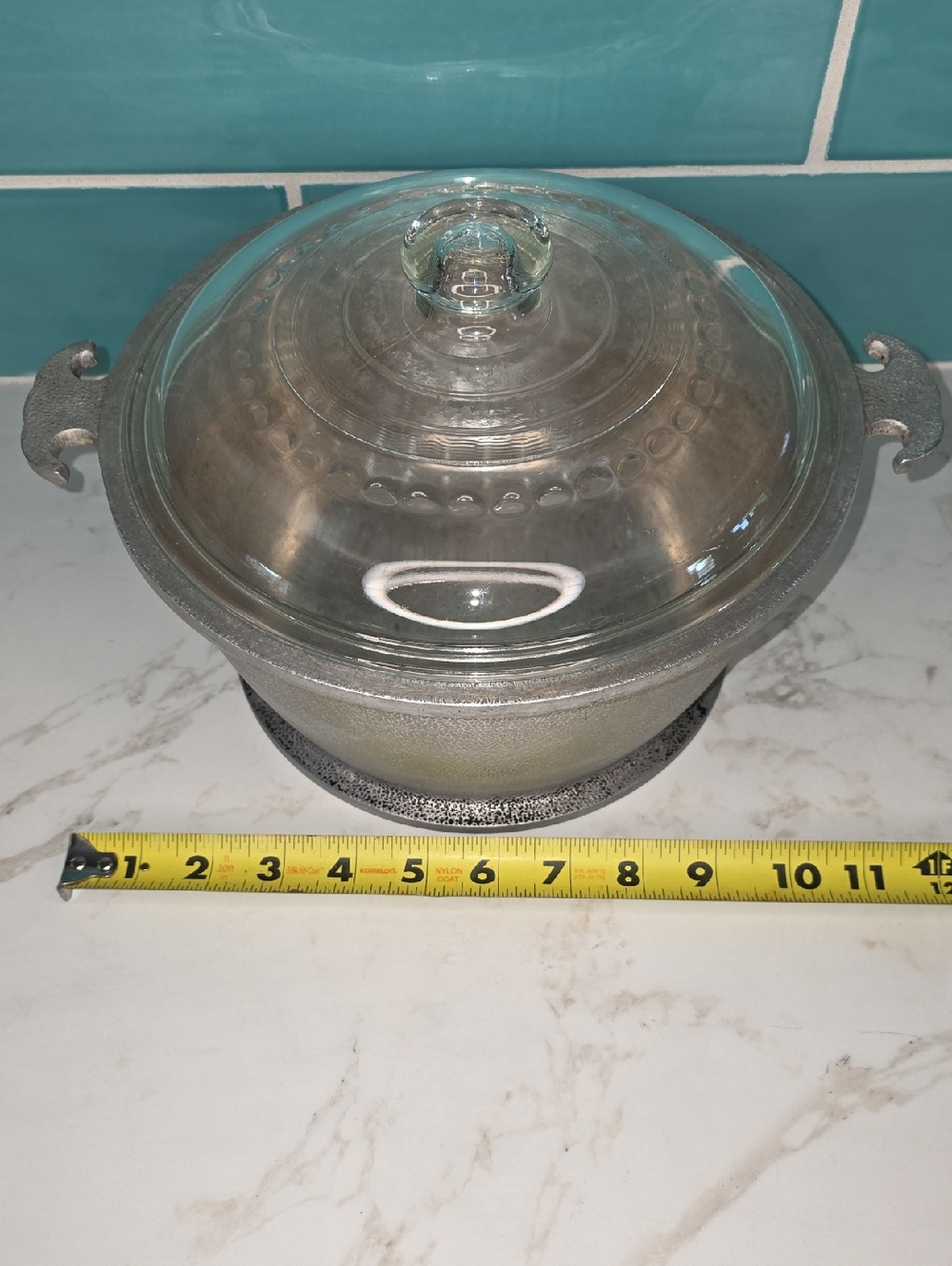 Guardian SERVICE Cast Aluminum Cookpot with Glass Lid - Durable Kitchen Pot